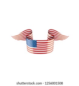USA flag, vector illustration on a white background