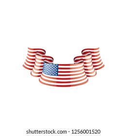 USA flag, vector illustration on a white background