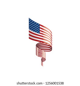 USA flag, vector illustration on a white background