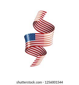 USA flag, vector illustration on a white background