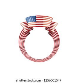 USA flag, vector illustration on a white background