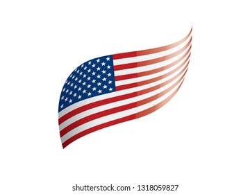 USA flag, vector illustration on a white background