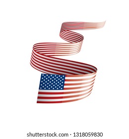 USA flag, vector illustration on a white background
