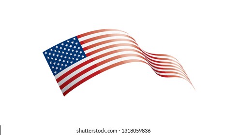 USA flag, vector illustration on a white background