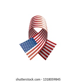 USA flag, vector illustration on a white background