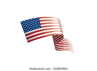 USA flag, vector illustration on a white background