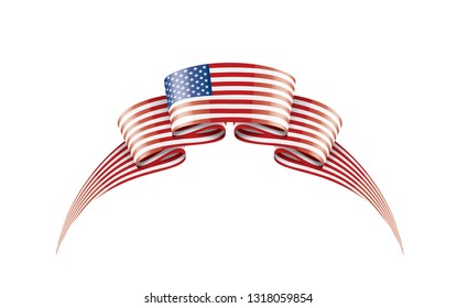 USA flag, vector illustration on a white background