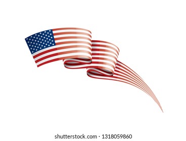 USA flag, vector illustration on a white background