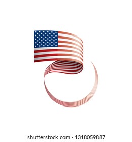 USA flag, vector illustration on a white background