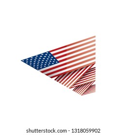 USA flag, vector illustration on a white background