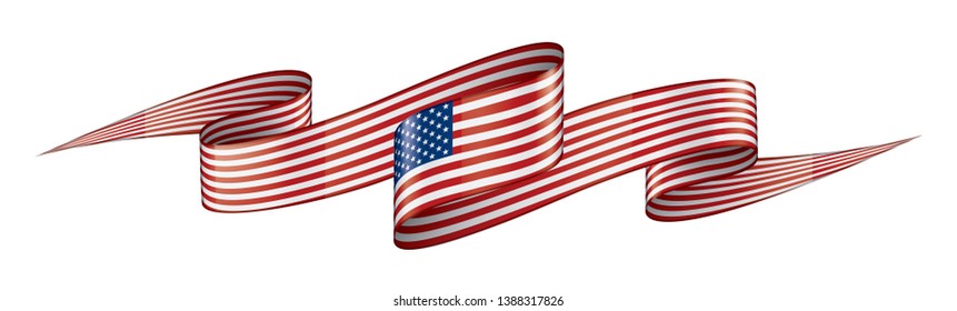 USA flag, vector illustration on a white background