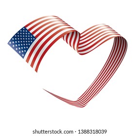USA flag, vector illustration on a white background