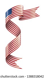 USA flag, vector illustration on a white background