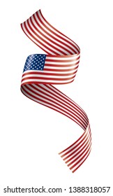 USA flag, vector illustration on a white background
