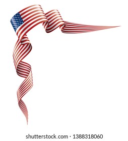 USA flag, vector illustration on a white background
