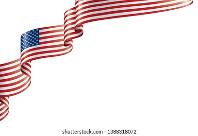 USA flag, vector illustration on a white background