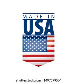 USA flag, vector illustration on a white background