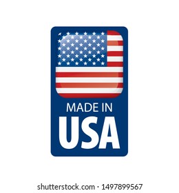 USA flag, vector illustration on a white background