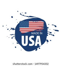 USA flag, vector illustration on a white background