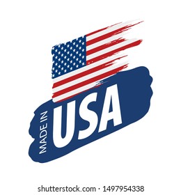 USA flag, vector illustration on a white background