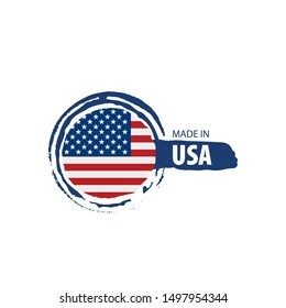 USA flag, vector illustration on a white background
