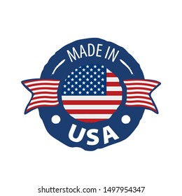 USA flag, vector illustration on a white background