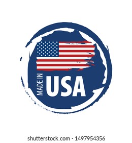 USA flag, vector illustration on a white background