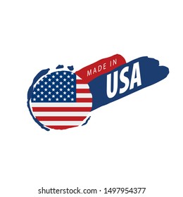 USA flag, vector illustration on a white background
