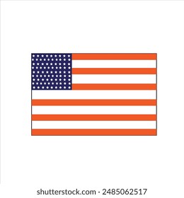 USA flag vector illustration for patriotic, American-themed designs and national celebrations