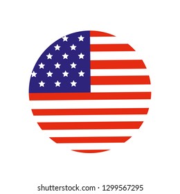 USA flag vector illustration. Flag of United States.Colorful flag.