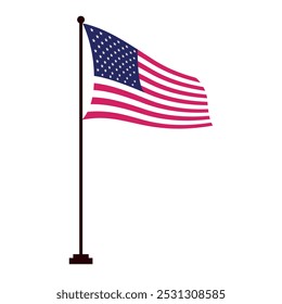 
USA flag vector illustration. United states of america flag.