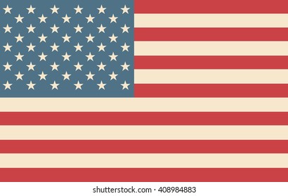 USA flag vector illustration.  United states of America. 