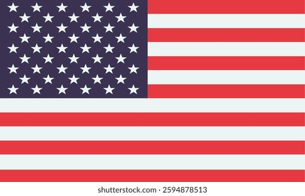 USA Flag Vector Image - Crisp and Detailed Patriotic Artwork

