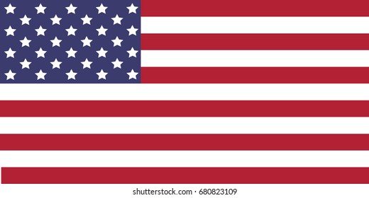 USA Flag. Vector image of USA flag. The Star-Spangled Banner. The color and size of the original. United States of America.