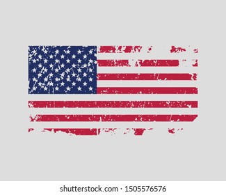 USA flag vector. Modern style United States of America symbol. American banner design element.