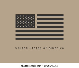 USA flag vector. Modern style United States of America symbol. American banner design element.
