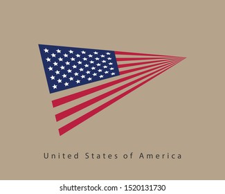 USA flag vector. Modern style United States of America symbol. American banner design element.