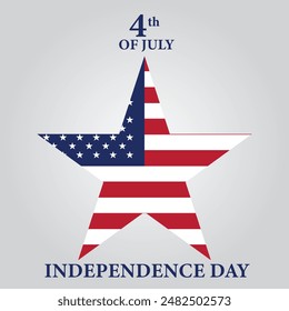 USA flag vector.  United States of  Happy 4th of July. USA Independence day background. USA Independence Day 4th of July banner  design vector illustration with American flag. Happy Independence day.