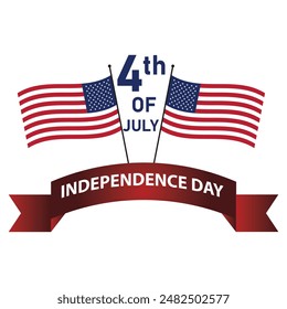 USA flag vector.  United States of  Happy 4th of July. USA Independence day background. USA Independence Day 4th of July banner  design vector illustration with American flag. Happy Independence day.
