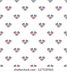 Usa flag veterans day pattern seamless vector repeat for any web design