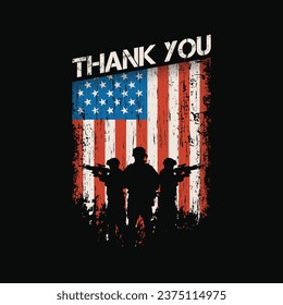 USA Flag Veterans Vector T Shirt Design