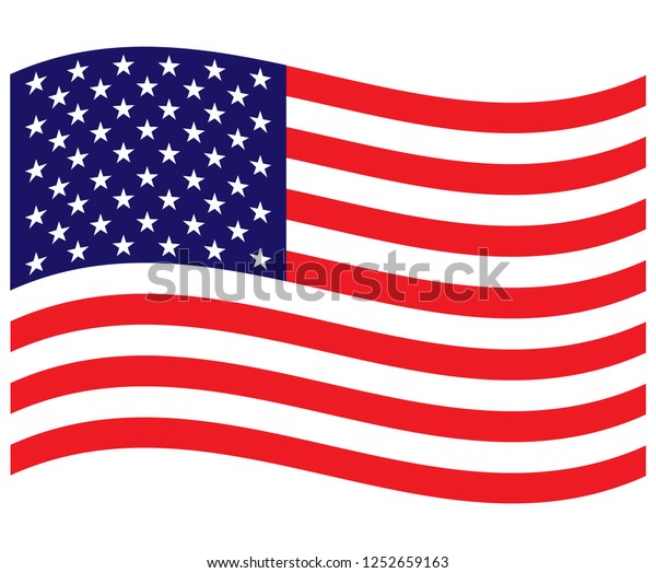 Usa Flag Wave Background Stock Vector (Royalty Free) 1252659163 ...