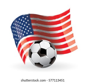 USA Flag Waving football
