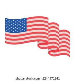 usa flag waving patriotic icon