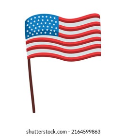 usa flag waving in pole