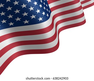 Usa Flag Waving Wind Background Waves Stock Vector (Royalty Free ...