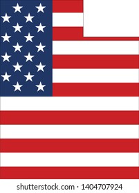 USA Flag within a Map of the State of Utah