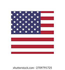USA flag_Forma cuadrada en icono