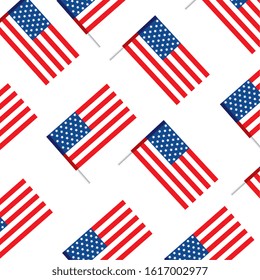 Usa flags background design, United states america independence labor day nation us country and national theme Vector illustration