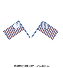 usa flags to celebrate holiday patriotic